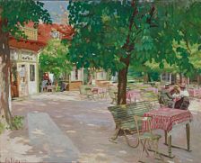 Spring day in the tea garden Constantia near Charlottenlund. by Sally Philipsen - Auction record, sale price, and art valuation. Compare with similar artists and explore comparable artworks.